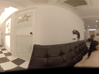 VR oral sex in 360! Special Hairdresser