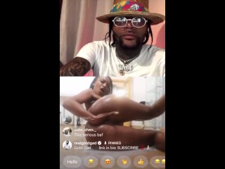 EBONY THOT FISTS HERSELF ON GOLD GAD INSTAGRAM LIVE